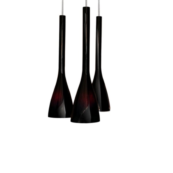 Spazio Amor 3 light pendant black E14