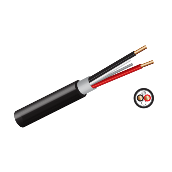 1.5mm x 2 + Earth Surfix Black (100M)