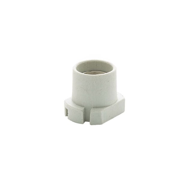 Lampholder ES porc flange mount