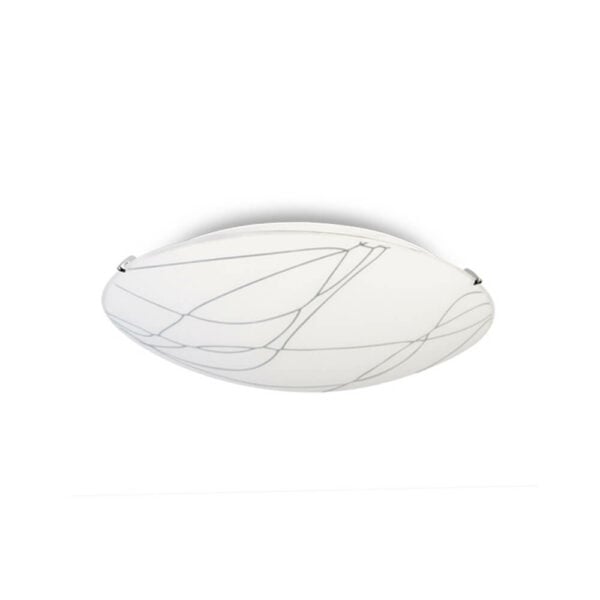Spazio Swirl round fitting white/opal