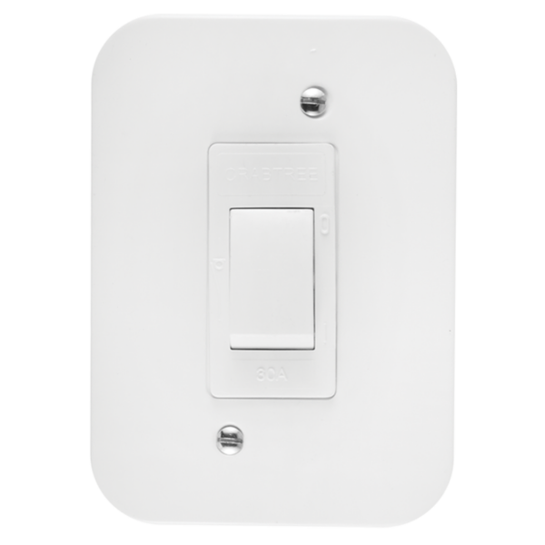 Classic Industrial Double Pole 30A Isolator on Surface Box