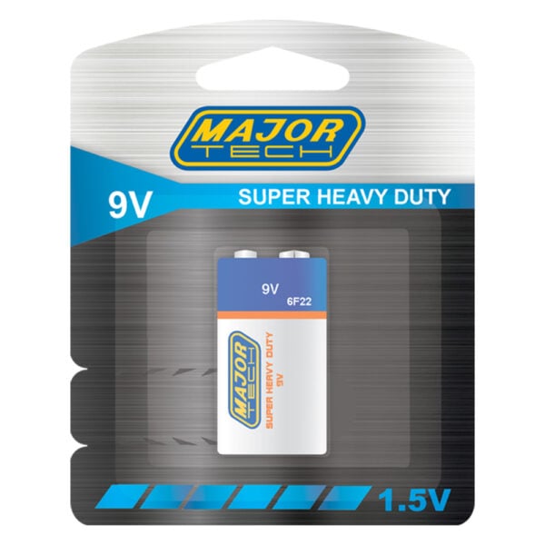 Major Tech - 9V Super Heavy Duty Battery (6F22-BP1G)