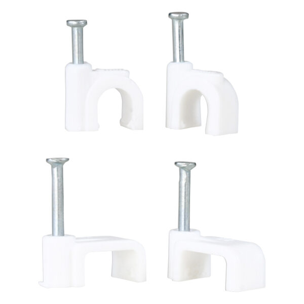 Cable Clips, Flat (White)