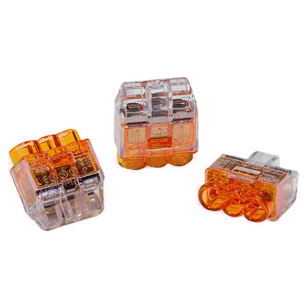 Helacon Connector 3 Way 0.5 to 2.5mm Wire Orange