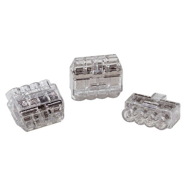 Helacon Connector 4 Way 0.5 to 2.5mm Wire Clear