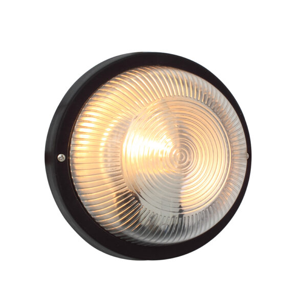 Eurolux Bulkhead Round E27 Black