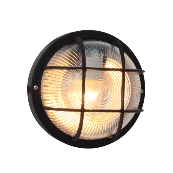 Eurolux Bulkhead Rnd Blk + Grid