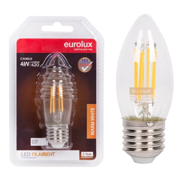 Eurolux Led 4w Filament Candle E27