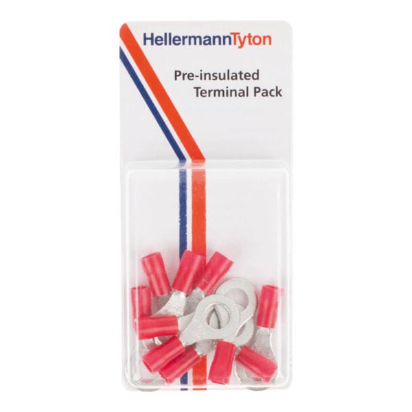 Pre-Insulated Ring Terminals: Pre-Packs 6mm Red