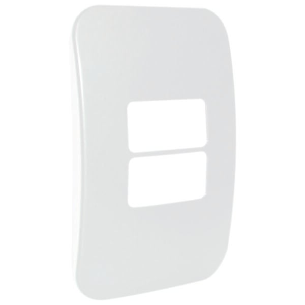 VETi - White Two Single Module Horizontal Cover Plate (V6104WT)