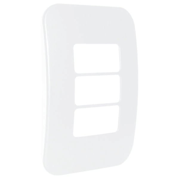 VETi - White Three Single Module Horizontal Cover Plate (V6107WT)