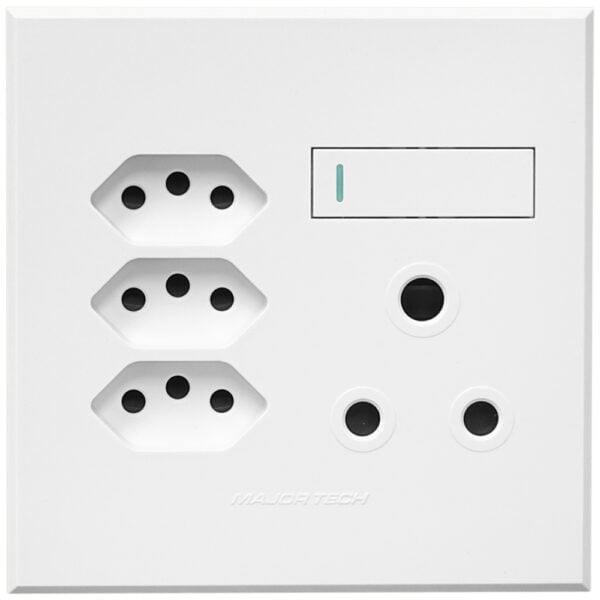 Veti - White Single RSA, Triple V-Slim Sockets (3VW25)