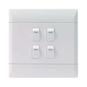 CBI 4X4 4 Lever 1 Way Light Switch White