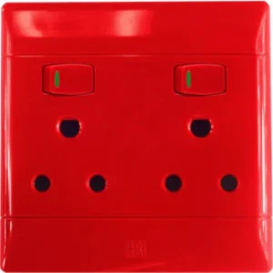 CBI PVC Double Switched Dedicated Socket 4 x 4 - Red 16A
