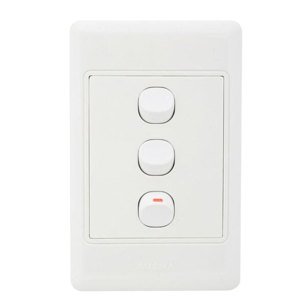 3 x Levers 1 way 100mm x 50mm Wall Switch
