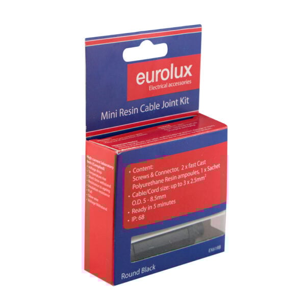 1 - 2.5 Round Black Cable Joining Kit