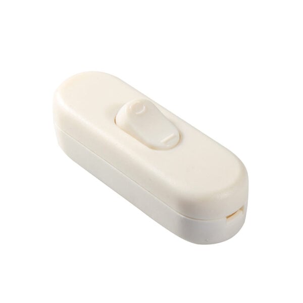 White Plastic Inline Rocker Switch