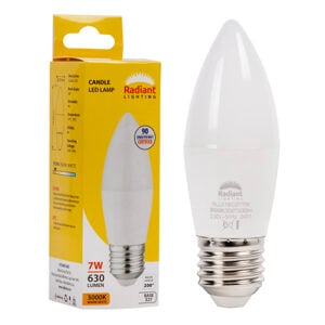 Radiant LED 7w Candle E27 Warm White