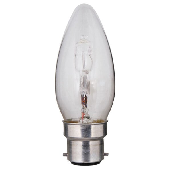 B22 42W Clear Candle Halogen Saver