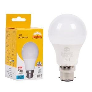 Radiant A60 6w LED B22 6500K