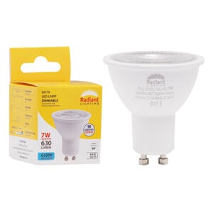 Radiant GU10 Clear Lens 7w LED 6500K Dimmable