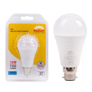 Radiant A60 Day/Night Sensor 15w LED B22 5000K