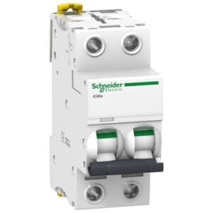 Miniature circuit-breaker, Acti9 iC60a, 2 pole, 16 A, C curve, 4500 A (IEC 60898-1), 6 kA (IEC 60947-2)