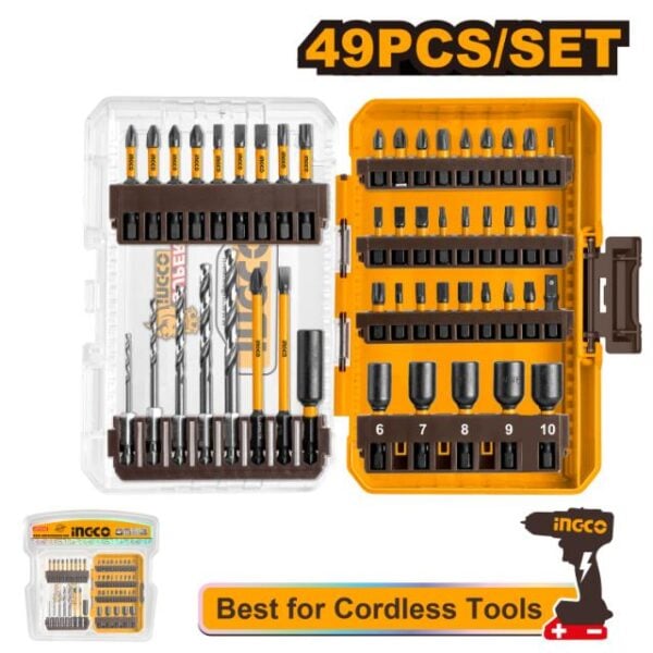 Ingco 49 Piece Impact Screwdriver Bit Set